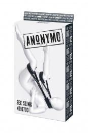 Стропа фиксирующая Anonymo #0703, PU кожа, черный, 145 см