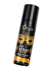 Съедобный гель с эффектом вибрации Orgie DUAL VIBE!, со вкусом коктейля секс на пляже, 15 мл