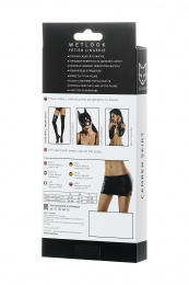 Мини-юбка Glossy CAMREN из материала Wetlook, черный, S