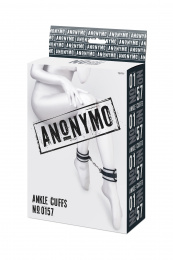 Поножи Anonymo #0157, полиэстер, черно-серебристый, 28,5 см